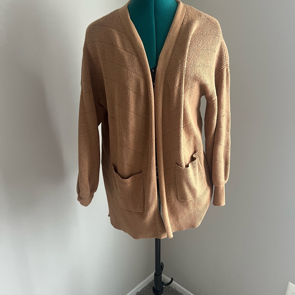 Maurices Camel/Tan Open Front Cardigan